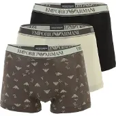 Emporio Armani für Herren. EM000370_AF20669 3er Set Core Boxershorts schwarz, grau (L), Heimtextilien, Baumwolle