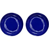 Serax - Feast Teller, Ø 22 cm tief, dunkelblau / weiß gestreift (2er-Set)