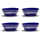 Serax - Feast Schüssel, Ø 18 cm, dunkelblau / weiß gestreift (4er-Set)