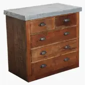 Raw Materials Sideboard Zink 83 x 48 x 83cm