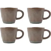 House Doctor HDVida Tasse, rosé, Keramik, Ø 9 cm, 4er-Set - , Pink / Rosé, Keramik