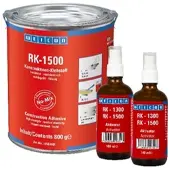 Weicon RK-1500 | Acrylat-Strukturklebstoff, flüssiger No-Mix Klebstoff | 1 kg | gelblich, transparent