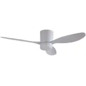 LUCANDE LED-Deckenventilator Kayu, weiß, DC, leise, Ø 132 cm Kayu, weiß / opal, für Wohn- / Esszimmer, Kunststoff, Modern