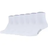 Mustang Kurzsocken "Socken Casual Organic Cotton Quarter 6-Pack 6er Pack", Damen, Gr. 35-38, weiß, Obermaterial: 73% Baumwolle CO. 23% Polyester PES. 2% Polyamid PA. 2% Elasthan EL., Socken Kurzsocken