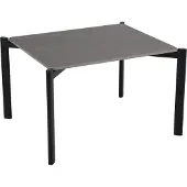 Brafab Loungetisch Hallavara 56 x 40 x 66 cm Edelstahl Kunststein Schwarz Grau
