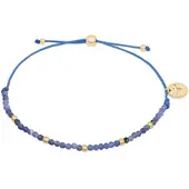 Tamaris Armband "Schmuck Geschenk Edelstahl Armkette", gelbgoldfarben, blau, blau, Armbänder, Damen, 21cm, Edelstahl Nylon, Edelstahl, Nylon, Armband, mit Sodalith oder Granat
