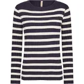 Soyaconcept Strickpullover "SC-DOLLIE 813" aus Viskosemischung, normale Passform, pflegeleicht, gestreifte Optik