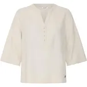 Oxmo Klassische Bluse "Bluse OXAnea", Damen, Gr. 34, grau (cement), Obermaterial: 55% Leinen LI. 45% Viskose CV., Blusen Klassische Bluse