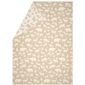 David Fussenegger Wohndecke Sylt 'Waldtiere' 140 x 200 cm Natur - Beige