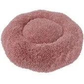 Benno Hundebett BALU Donutform, 50x50x16 cm, weiches Kuschelbett mit Polypropylen-Füllung, rosé, waschbar, rutschfester Boden, inkl. Kauknochen, Schlafplatz für Hunde