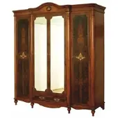 Casa Padrino Luxus Barock Schlafzimmer Schrank Dunkelbraun 246 cm - Barockstil Möbel
