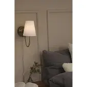 Markslöjd Wandlampe Amar, weiß / opal, für Wohn- / Esszimmer, Textil / Stoff / Seide, Modern, Wandleuchte, Wandlampe Innen