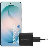 Samsung Galaxy S26 Plus 256GB Hellblau 5G + BlueBuilt Ladegerät 45 Watt Schwarz