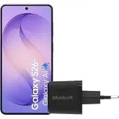 Samsung Galaxy S26 Plus 512GB Dunkelblau 5G + BlueBuilt Ladegerät 45 Watt Schwarz