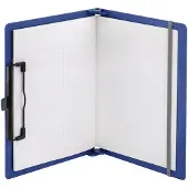 SAX Klemmbrett Design 2-750-22, faltbar, A5 auf A4, Kunststoff, mit Stiftehalter, Blaubeere
