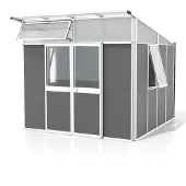 Pergart Vitavia, Gerätehaus "Kosmos", weiß / anthrazit, 7,8 m²