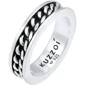 KUZZOI Ring Herren Bandring Panzer Design Trend 925 Silber Kuzzoi Silber