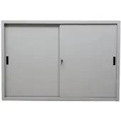 Proregal Schiebetürenschrank Ant | 3 Ordernhöhen | HxBxT 109x160x45 cm | Grau