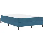 vidaXL Boxspringbett mit Matratze Dunkelblau 120 x 190 cm Stoff