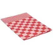 LTITEX Abwaschtuch 65x65 cm 100% Baumwolle. Rot kariertes. 6er Set -