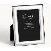 Edzard Fotorahmen Montella (10x15 cm), edel versilbert, anlaufgeschützt, mit Holzdekor-Rücken