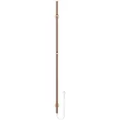 BELVIT elektrischer Handtuchtrockner 150 cm 60 W mit Timer & 2 Heizstufen – Handtuchwärmer elektrisch, Wandmontage, 2 Haken, Badheizkörper