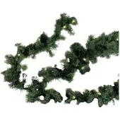 Linder Exclusiv GmbH LEX Weihnachtsgirlande mit Lichterkette 35 LEDs batteriebetrieben für innen