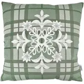 Lazis Kissenhülle Axams 50 x 50cm grün mit Ornament