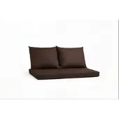 Setgarden Triple Outdoor Palettenkissen Set 120x50x10cm Sitzkissen + Rückenkissen 2x60x50cm 1tlg Braun