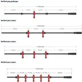 Sportime Kickerstange "Black Dragon", 16 mm, glänzend