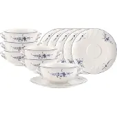 Villeroy & Boch Vieux Luxembourg Suppentassen mit Untertassen
