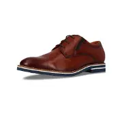 Salamander Schnürschuh , Herren, Gr. 41, Leder, braun (cognac), Basic, Schuhe Schnürschuh, Schnürer, Business Schuh, Halbschuh mit Blockabsatz