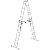 Proregal Sprossen-Stehleiter 4-teilig mit nivello-Traverse 4x10 Sprossen