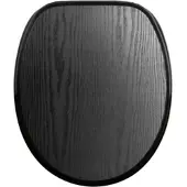 Sanilo WC Sitz Black Wood Hochwertiger und Stabiler Toilettendeckel aus Holz