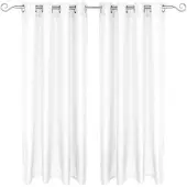 Arsvita 2er Pack Gardine Blickdicht Alessia mit Ösen 140x145cm weiß