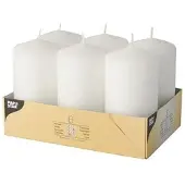 Papstar Starpak Stumpenkerzen Ø 60 mm, 115 mm weiß 24 Stück