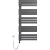 Emke Elektrischer Handtuchwärmer mit Heizstab und Timer, Anthrazit 1320x600mm 800W