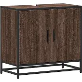vidaXL Waschbeckenunterschrank Braun Eichen-Optik 65x33x60 cm