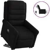 vidaXL Relaxsessel mit Aufstehhilfe Schwarz Stoff