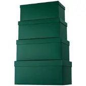 Stewo Geschenkkarton, 4-teilig Hoch, dunkelgrün