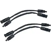 Revolt 4er-Set flache Solarkabel-Fensterdurchführungen, MC4-kompatibel, 35 cm