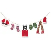 INFACTORY Weihnachts-Deko-Girlande "Weihnachtsmann-Wäscheleine", 140 cm