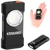 KryoLights Mini-LED-Taschenlampe, 7 Leucht-Modi, 300 Lumen, IP44, Akku