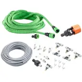 ROYAL GARDINEER Wasserzerstäuber-Set mit dehnbarem Gartenschlauch & Wasserhahn-Adapter