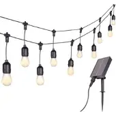 Autre Solar-E27-Glühbirnen-Lichterkette für außen, 10 E27-Birnen, 500lm, 10m