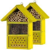 ROYAL GARDINEER 2er-Set Insektenhotel-Bausätze, Nisthilfe und Schutz, extra-tief