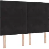 vidaXL Kopfteil Schwarz 144 cm Samt