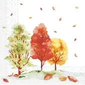 Mank Tissue Serviette Herbstwald, 40x40 cm, 100 Stück -