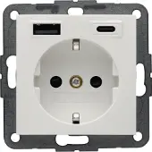 Berker Steckdose SCHUKO/USB AC 20W PD S.1 pwg