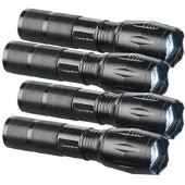 KryoLights 4er-Set 2in1-LED-Taschenlampen und Powerbanks, 260 lm, 10 W, 1.200 mAh